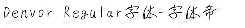 Denvor Regular字体字体转换